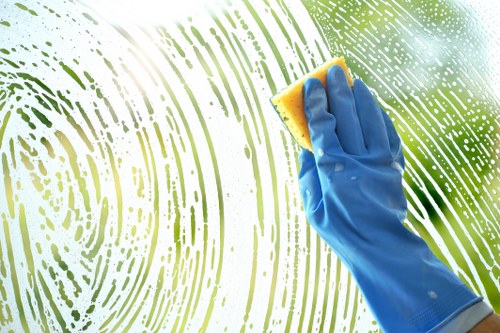 Professional cleaner preparing equipment before a service appointment