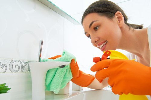 Commercial cleaner in Soho maintaining a restaurant space