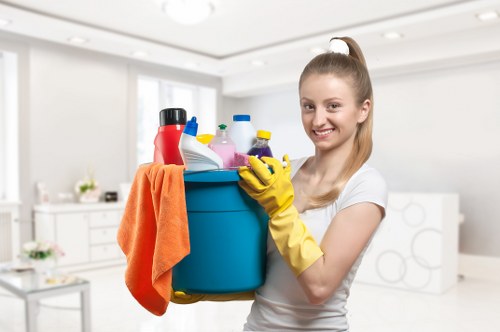 Waste disposal and cleaning materials arranged for lawful handling